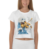 Garden Gazebo Grandeur Women's Crop Tee with elegant gazebo design.